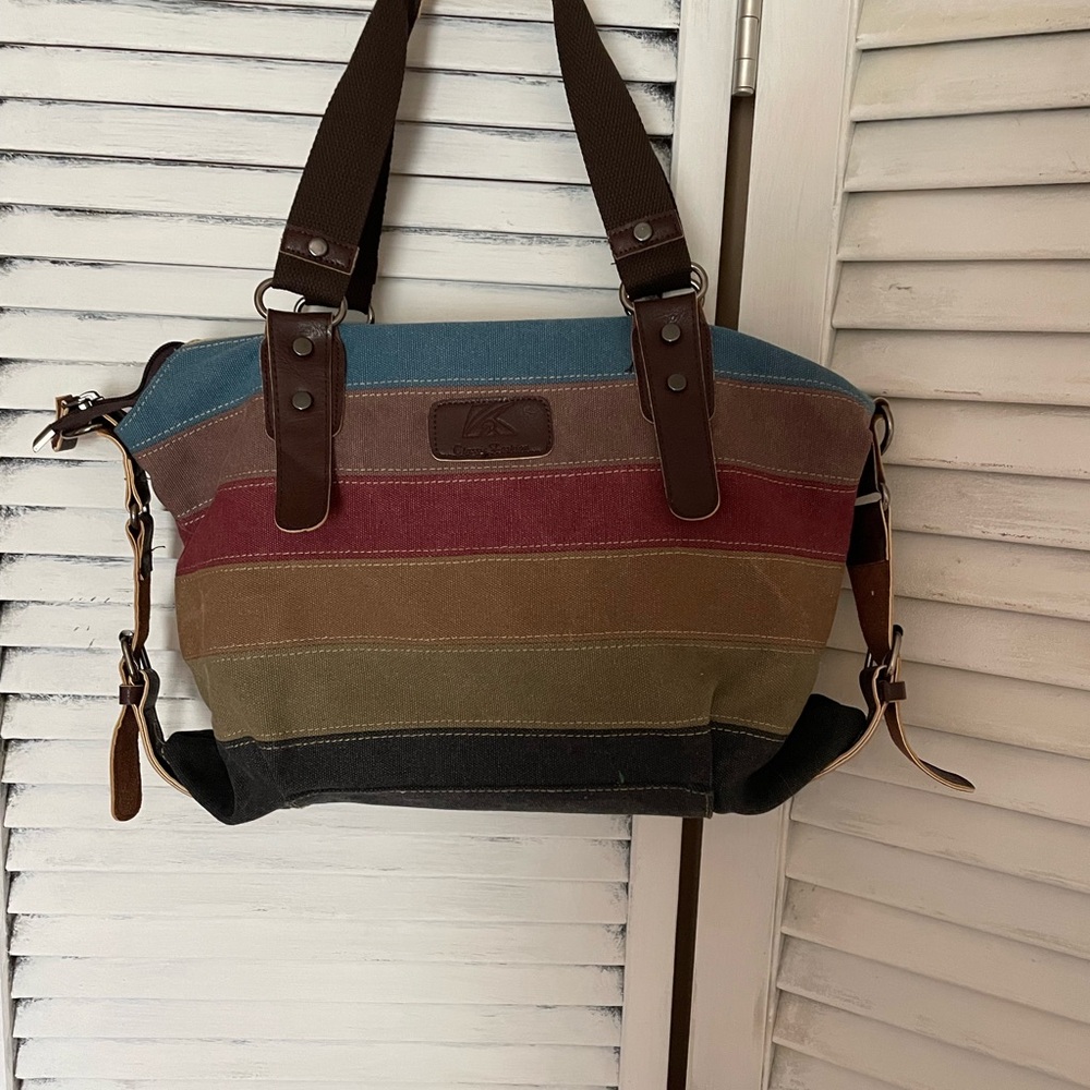 Multicolor Canvas Tote Bag (NWOT)